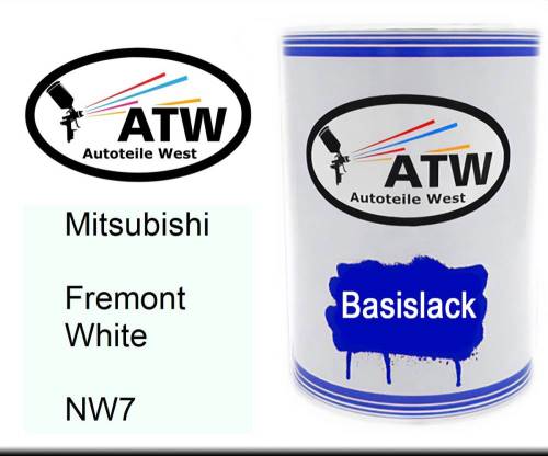 Mitsubishi, Fremont White, NW7: 500ml Lackdose, von ATW Autoteile West.